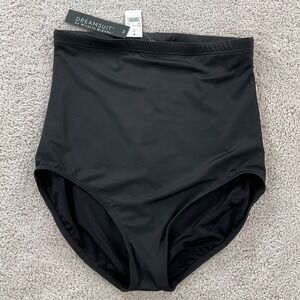 Dreamsuit by Miracle Brands Womens Black High Waist Swim Bottoms Size 14 NWT